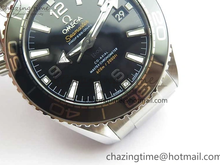0109 Planet Ocean 39.5mm Black Ceramic Bezel SS VSF 1:1 Best Edition Black Dial on SS Bracelet A Stretchable 7890